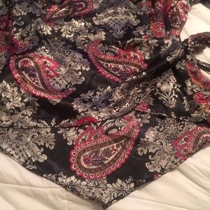 Cross over top ties to the left